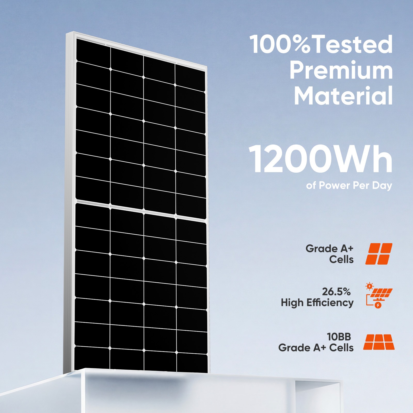 300W Watt Monocrystalline Solar Panel 12V Charging RV Camping Home Off-Grid Boat