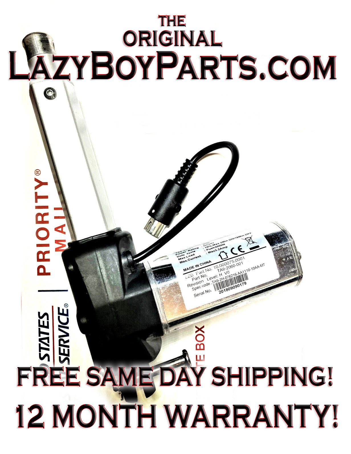 TiMotion TA9 2060 001 Lazy La z Boy 10.000075.0001 motor TA4-2060-001 compatible