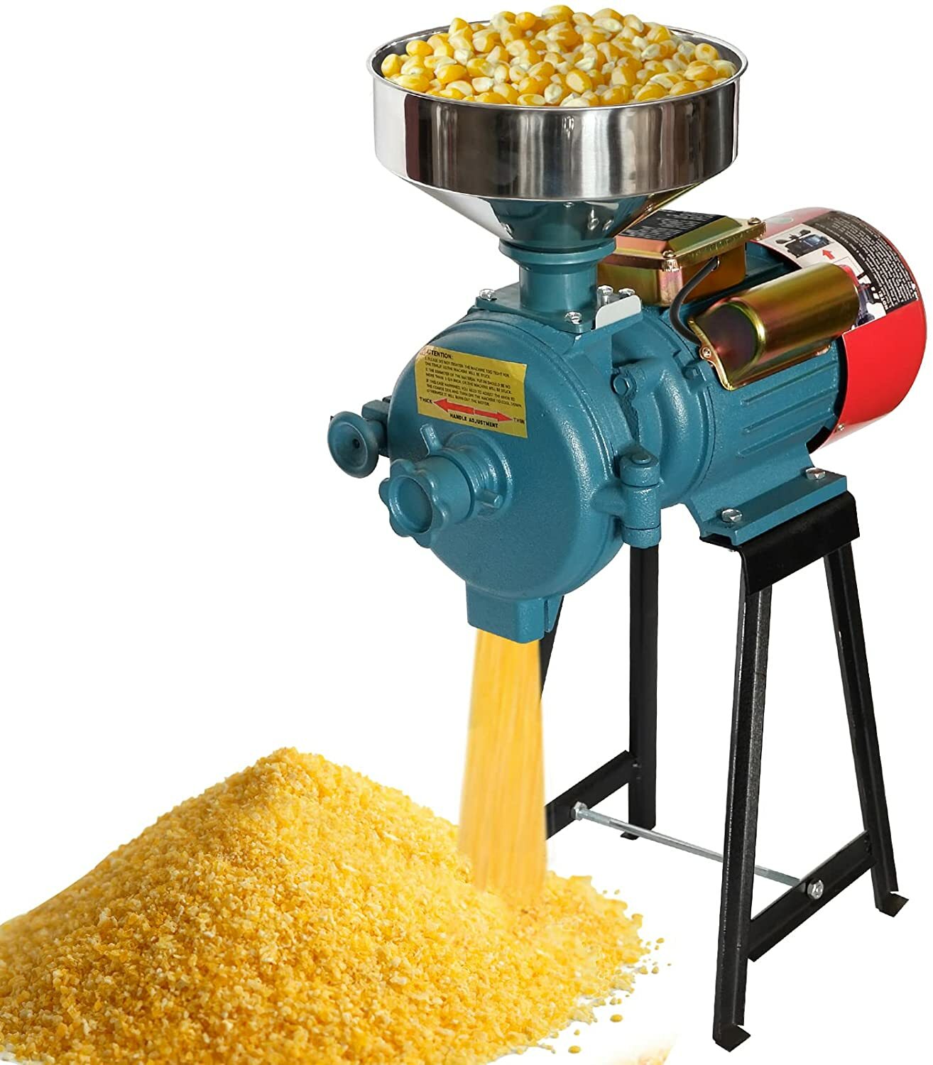 3000W Electric Grain Mill Grinder W/Switch Box Commercial Electric Dry Grinder