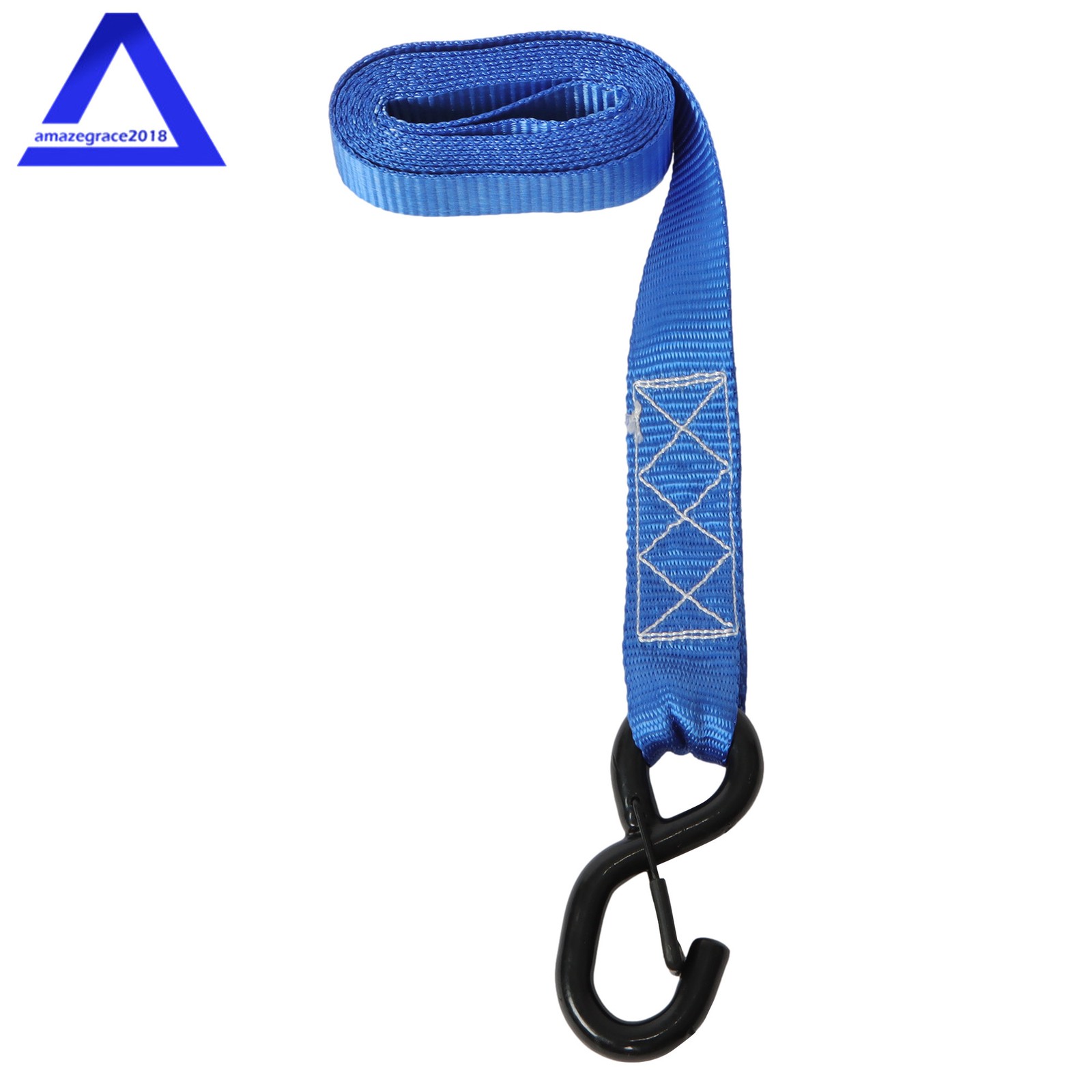 4 Pack 1.6″ × 8 Feet Heavy Duty Tie Downs 5208Lbs Ratchet Straps W/ S Hook Blue