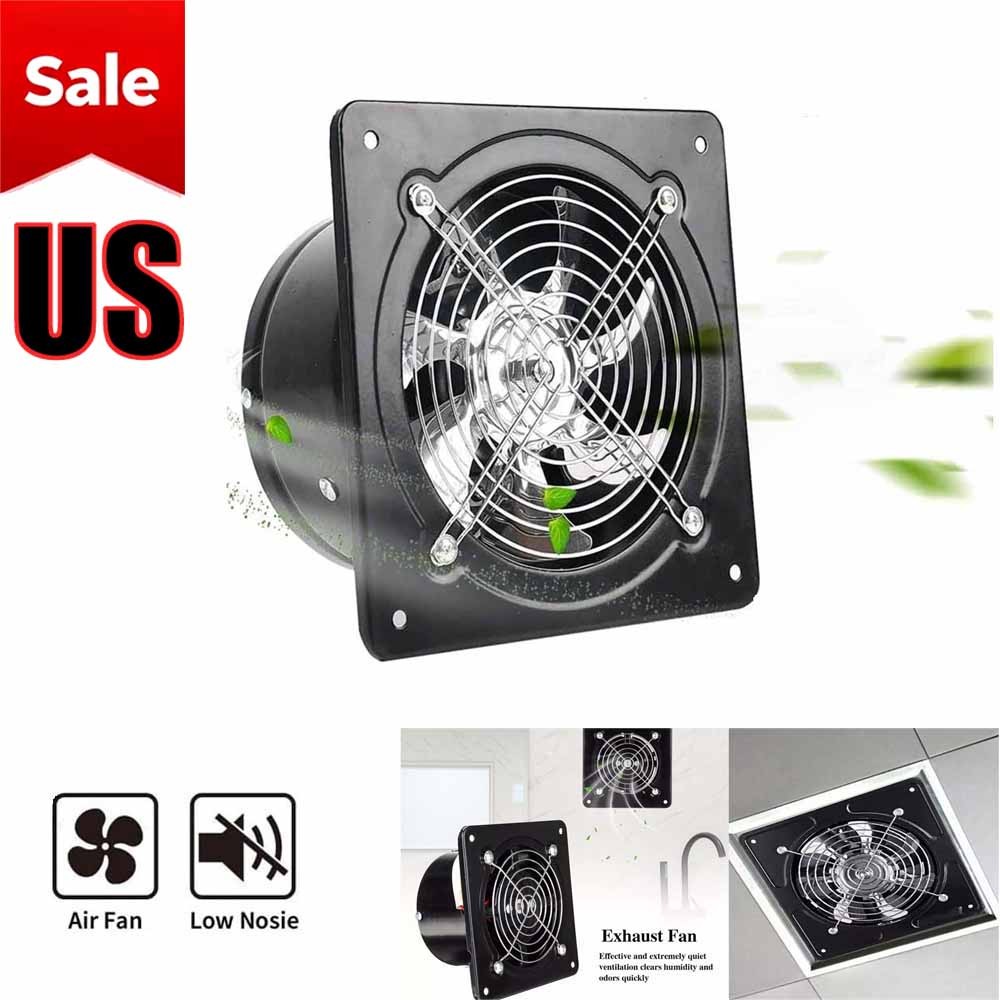 6″ Exhaust Fan Ventilation Extractor Fan 110V 6Inch Wall-Mounted Square Blower