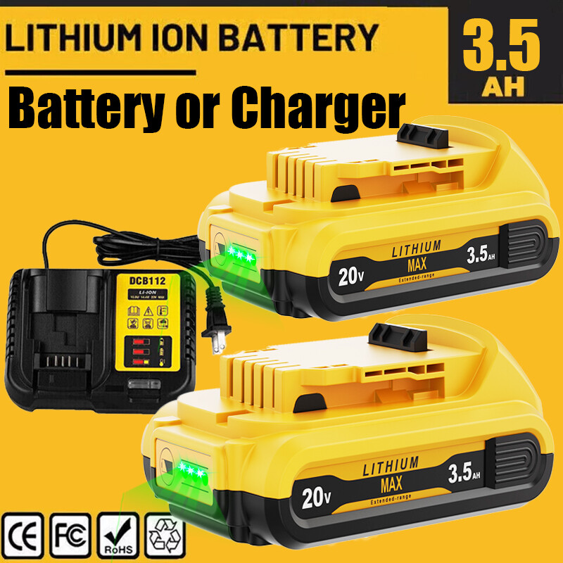 20V FOR DEWALT 20 Volt MAX Lithium-Ion Battery / Charger DCB203 DCB201-1 DCB204