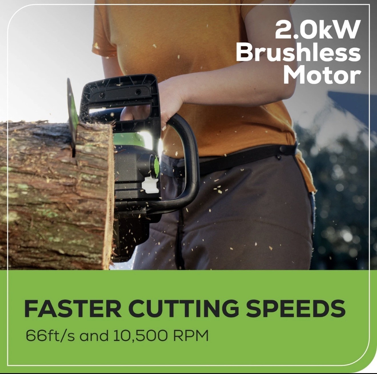 Greenworks 60V 16 inch Chainsaw 2000W Brushless w/ 2.5Ah Battery and 3A Charger