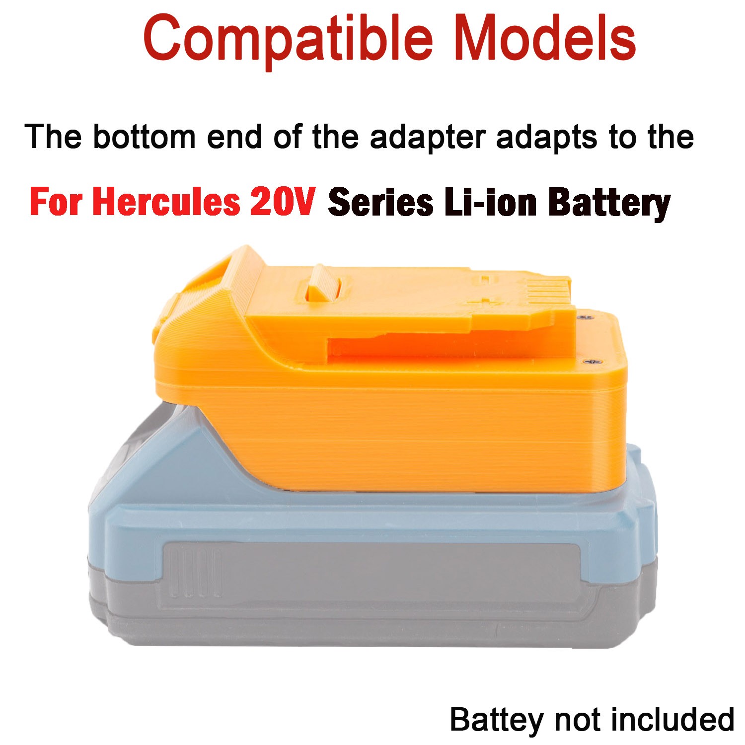 Adapter For Hercules 20V Battery Convert to for Dewalt 20V Li-Ion Power Tools