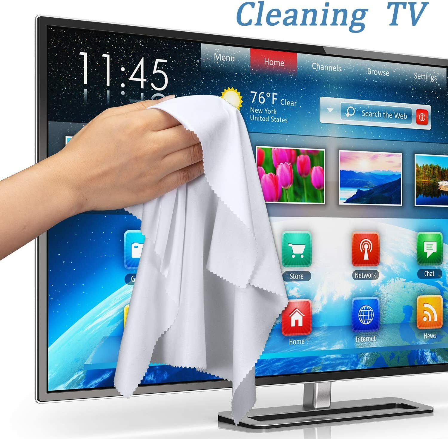 Oversized Microfiber Cleaning Cloth 12″ X 12″ for Screens Lens Phone-Multicolor