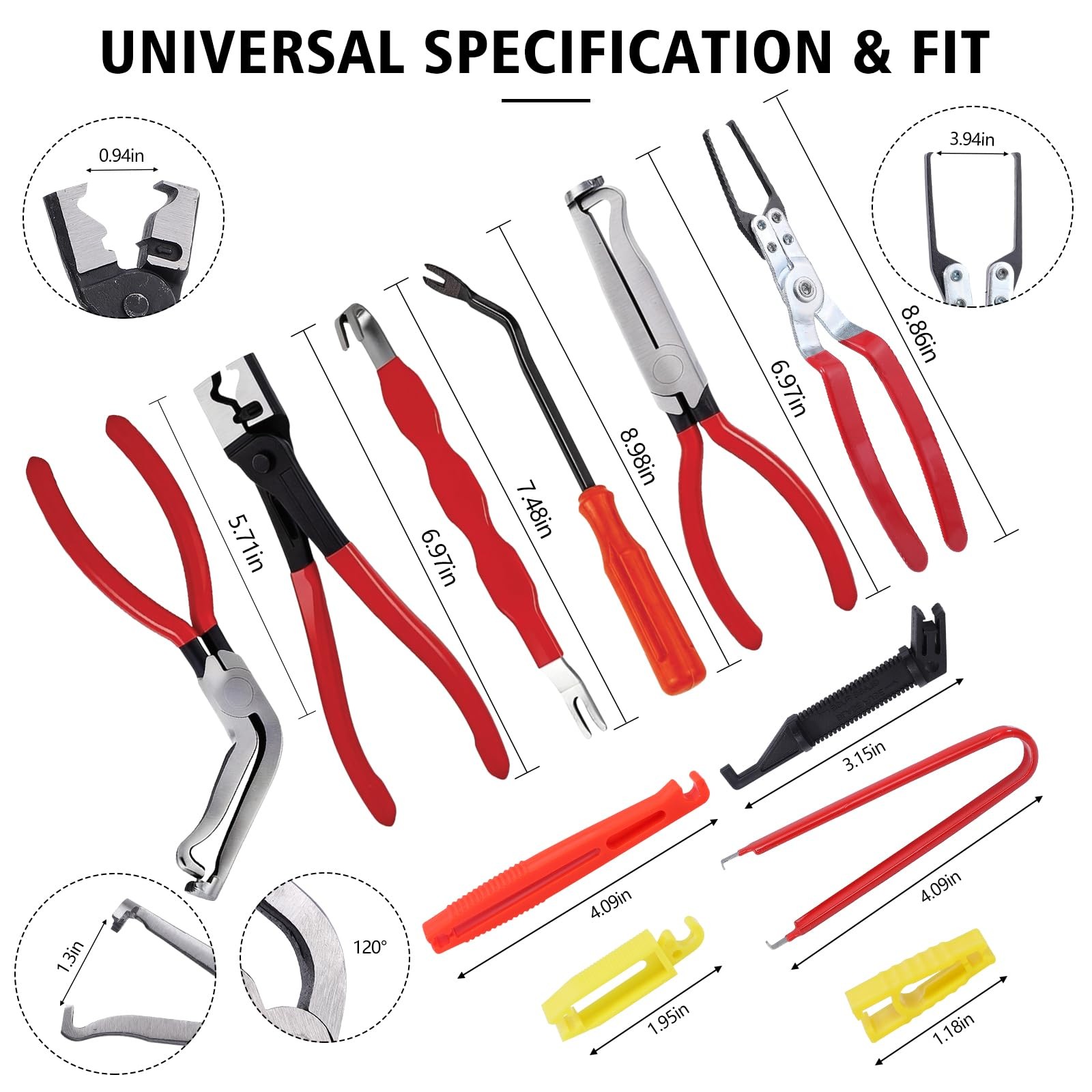 12 Pcs Electrical Disconnect Pliers Set for Automotive Connector Removal