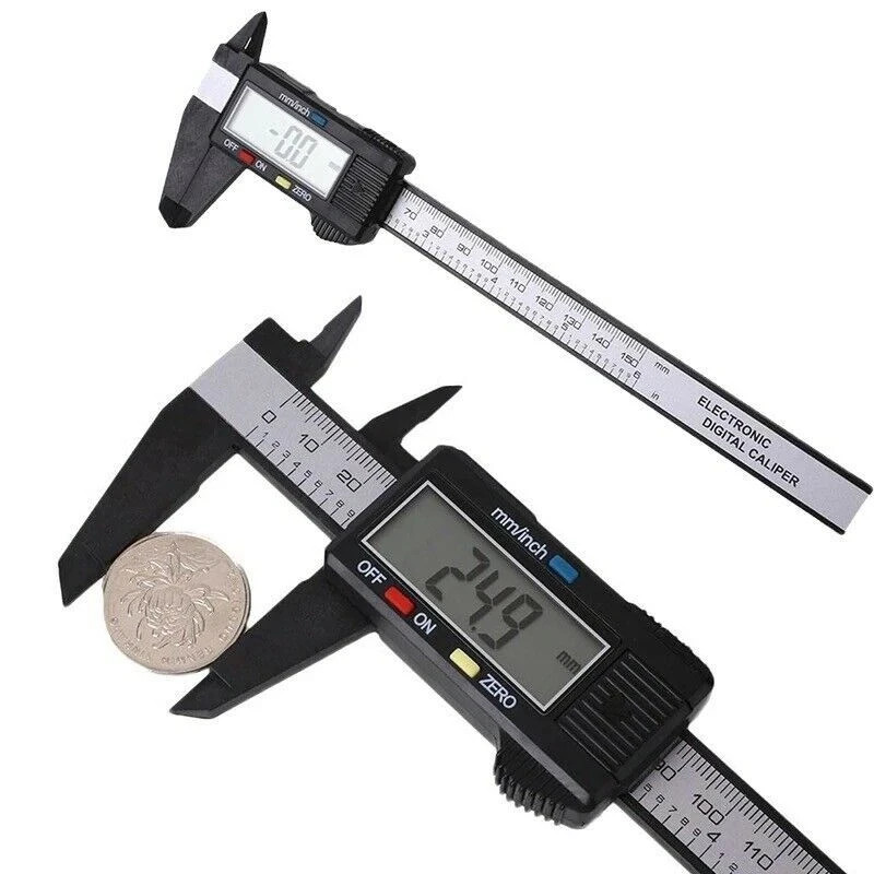 Digital Caliper 6″ 150mm Micrometer LCD Gauge Vernier Measuring Ruler No Battery