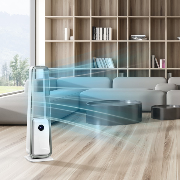 Bladeless Tower Fan with Remote Control Quiet Cooling Fan for Home Office