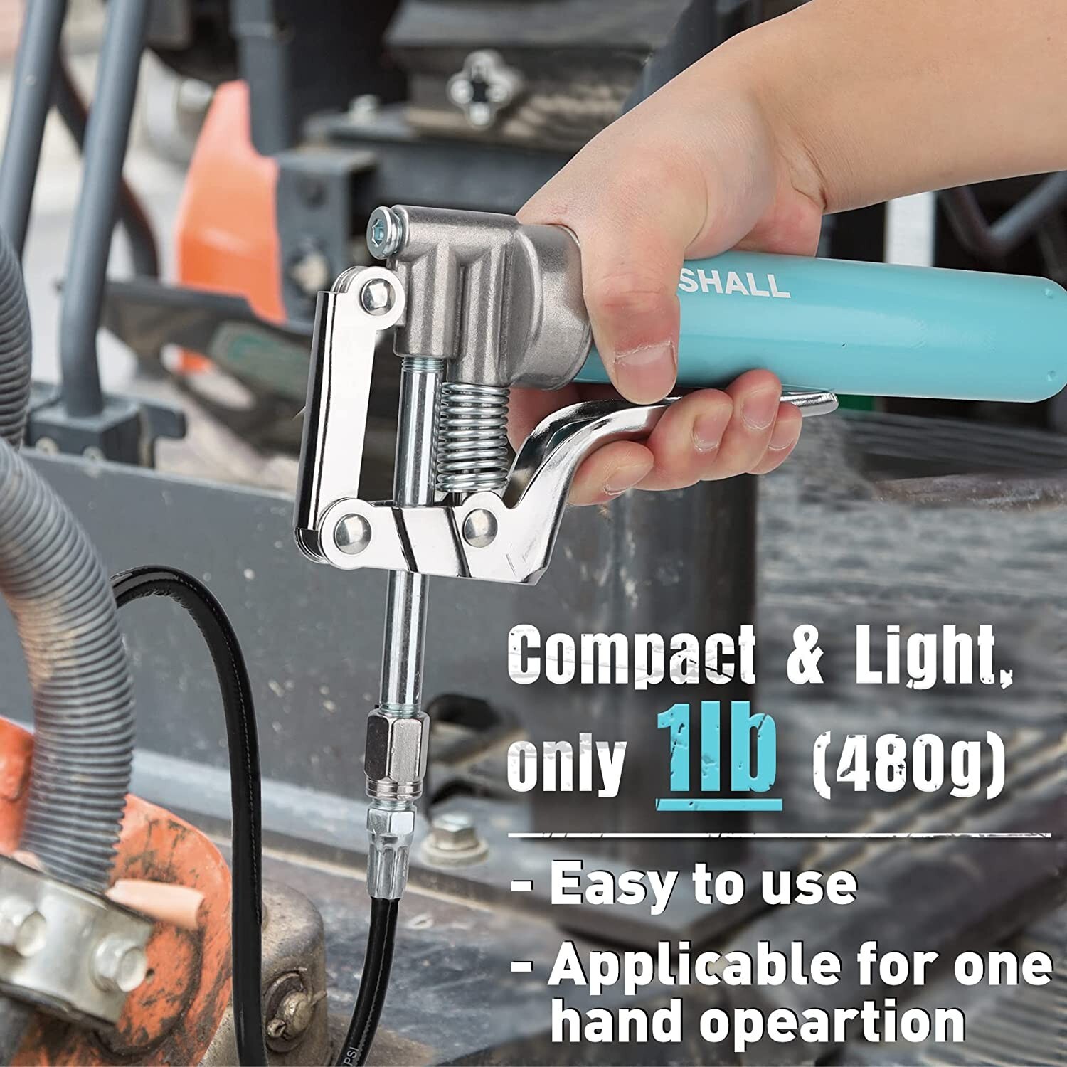 SHALL Mini Grease Gun, Small Grease Gun Kit 3.52OZ Capacity, 3000PSI NEW