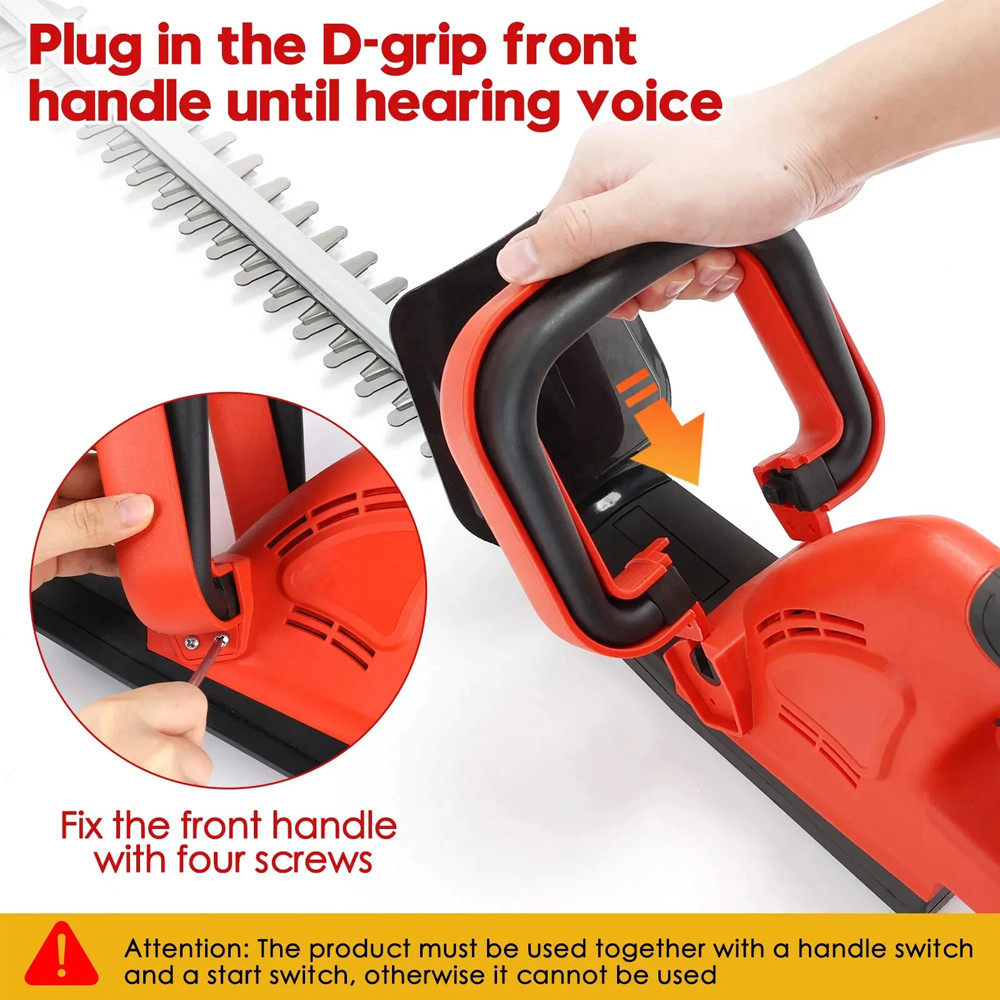 22Inch Cordless Hedge Trimmer Cordless Electric Hedge Trimmer w/2* 24V Battery