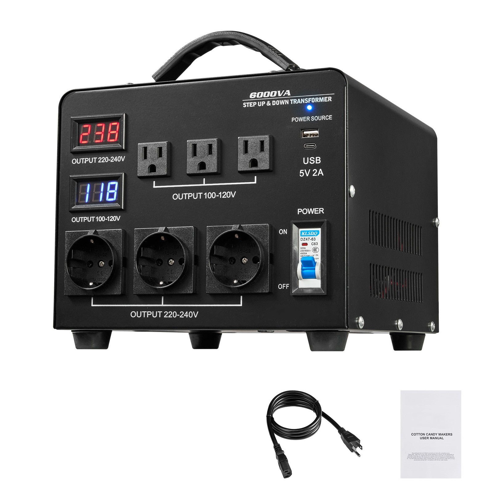 6000VA Automatic Step Up/Down Transformer Converter 110V-220V & 220V-110V