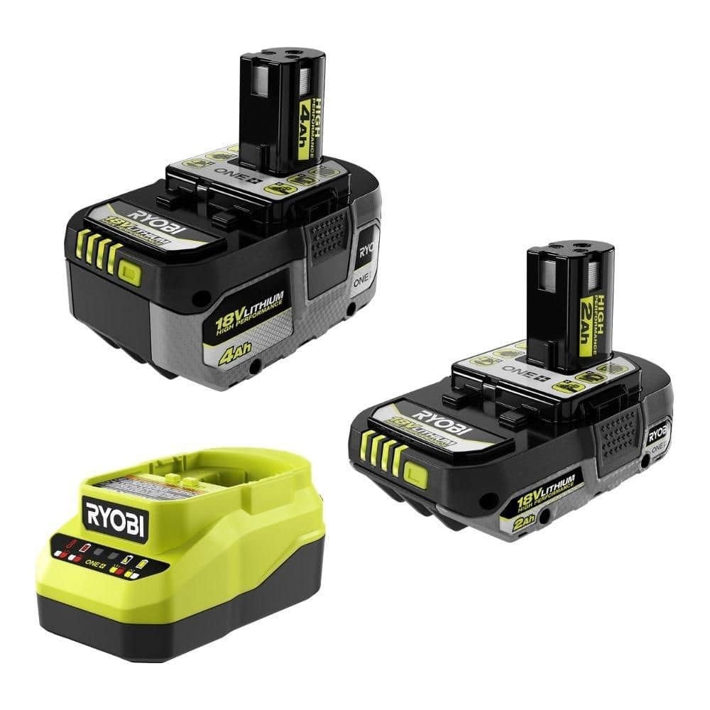 RYOBI ONE+ 18V Starter Kit (2.0Ah + 4.0Ah Batteries + Charger)