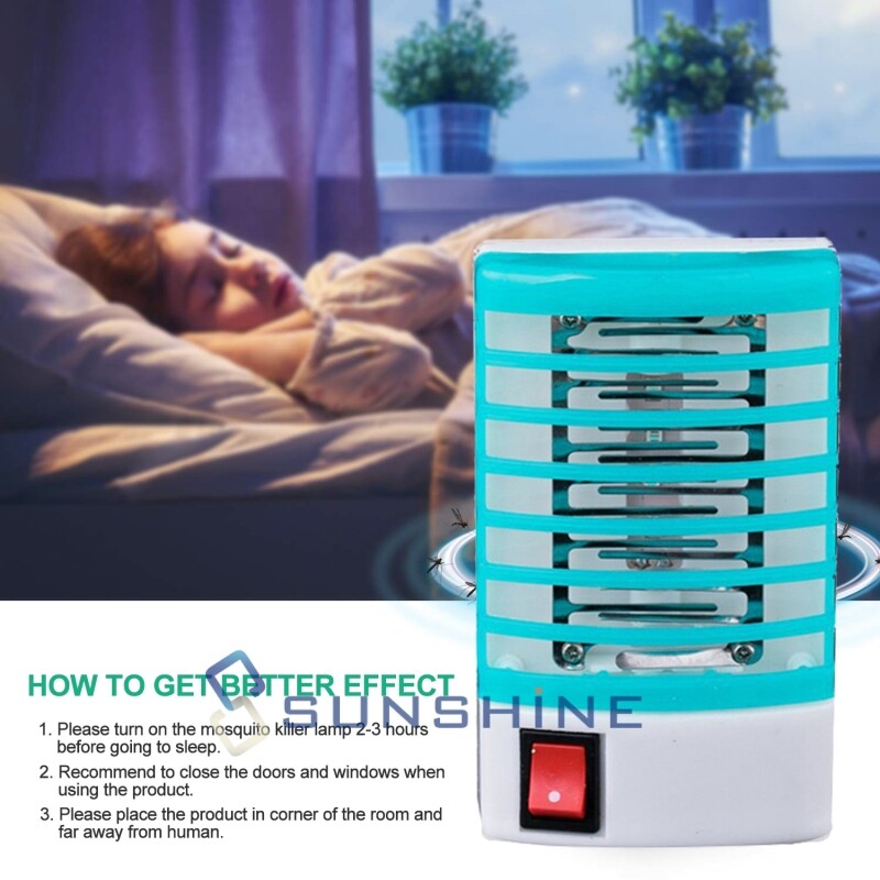 3PCS Indoor Plug-in Wall LED Electric Mosquito Lamp Fly Bug Insect Zapper Trap