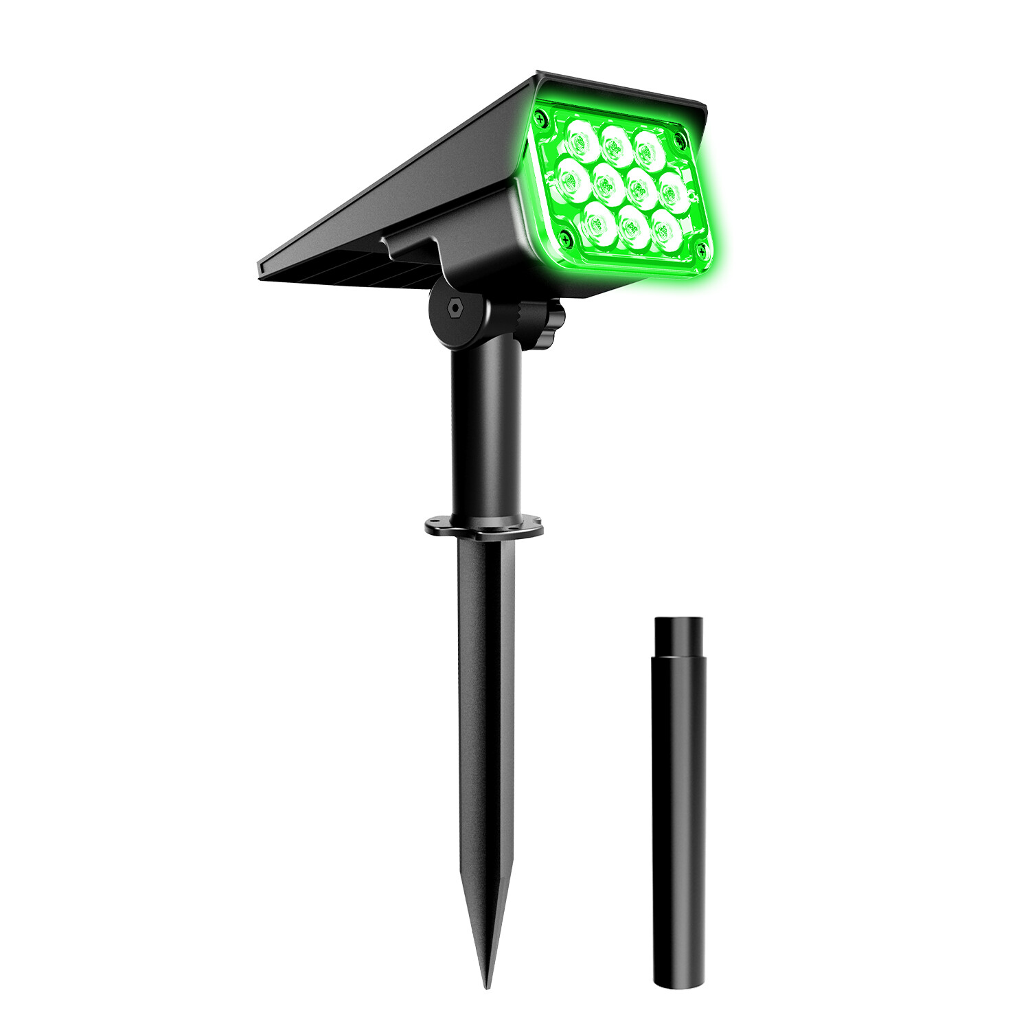 T-SUN LED Solar Spotlights Green Outdoor Yard Pathway Garden Landscape Lamp IP65
