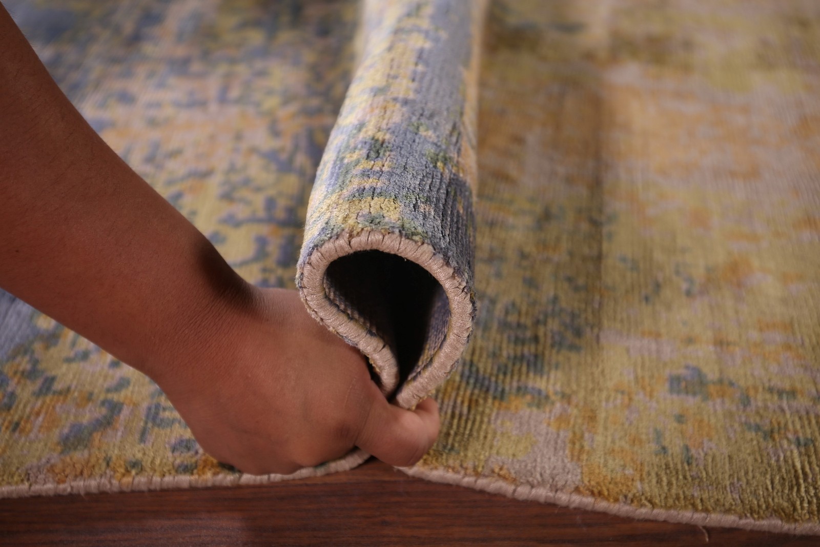Contemporary Style Abstract Rug 4×7 Hand-knotted Wool Oriental for Any Room