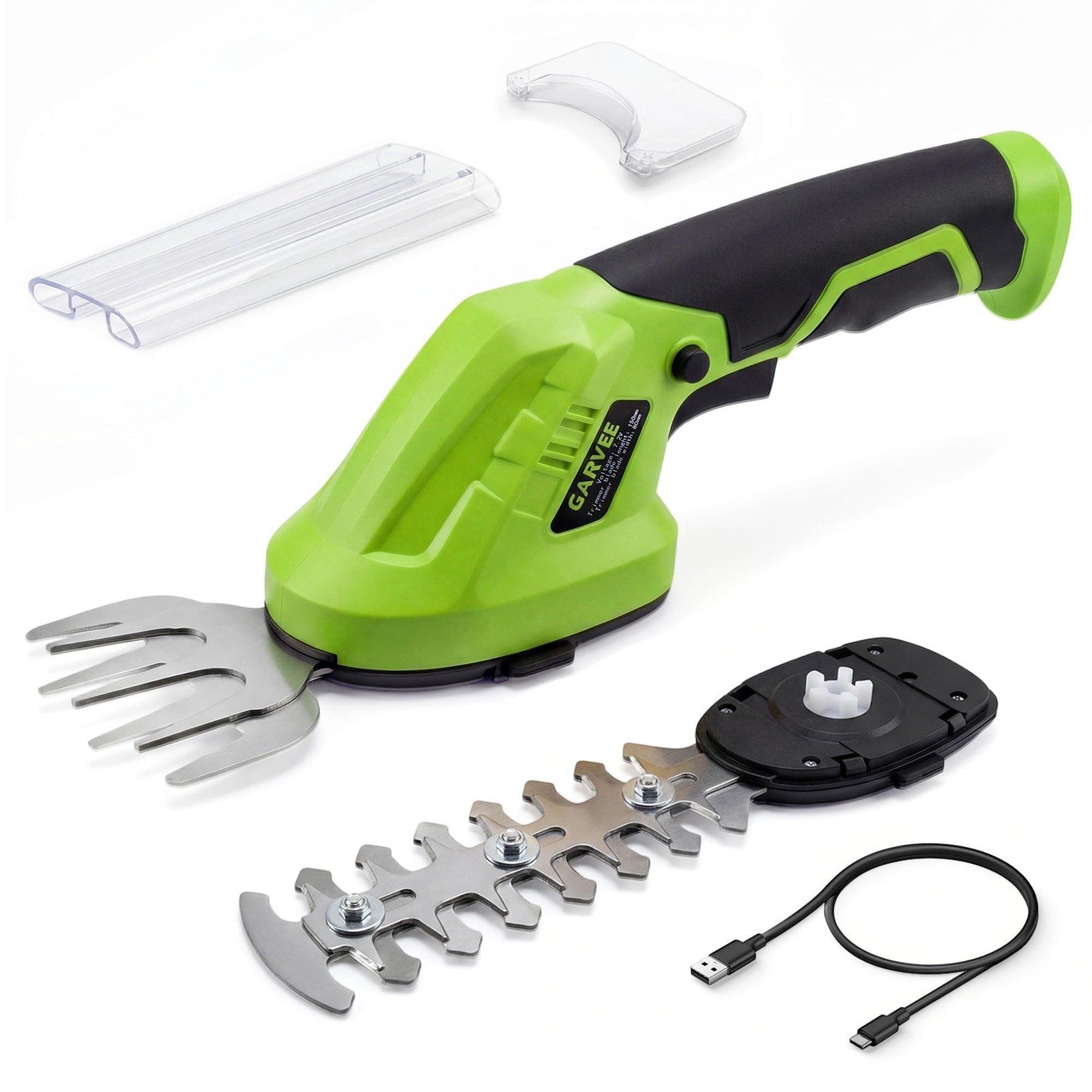 Cordless Grass Shear Bush Trimmer, 2 in 1 Handheld Hedge Trimmer, 7.2V Electric