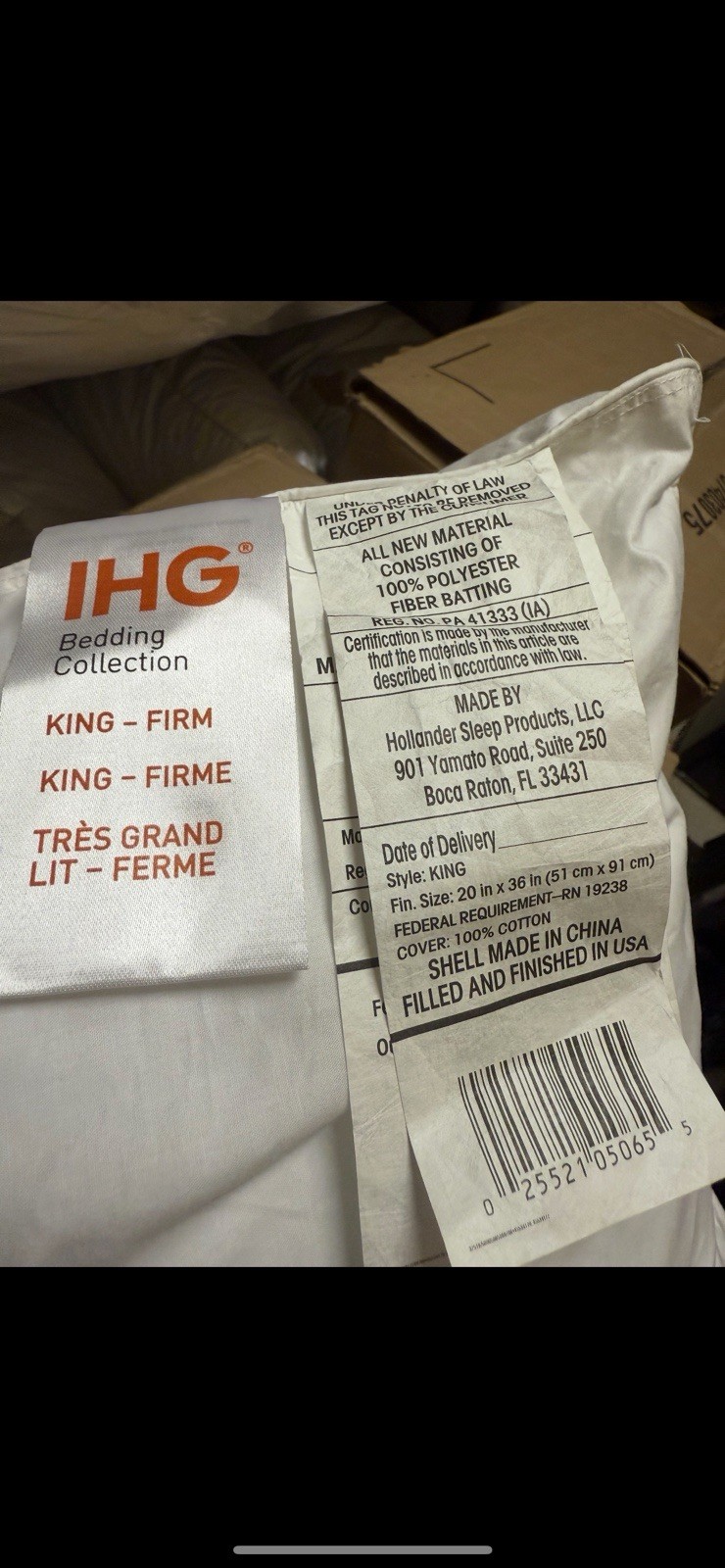 IHG Loves To Be Washed (4) KING FIRM Pillow – Featured at IHG Hotels Free Sheets