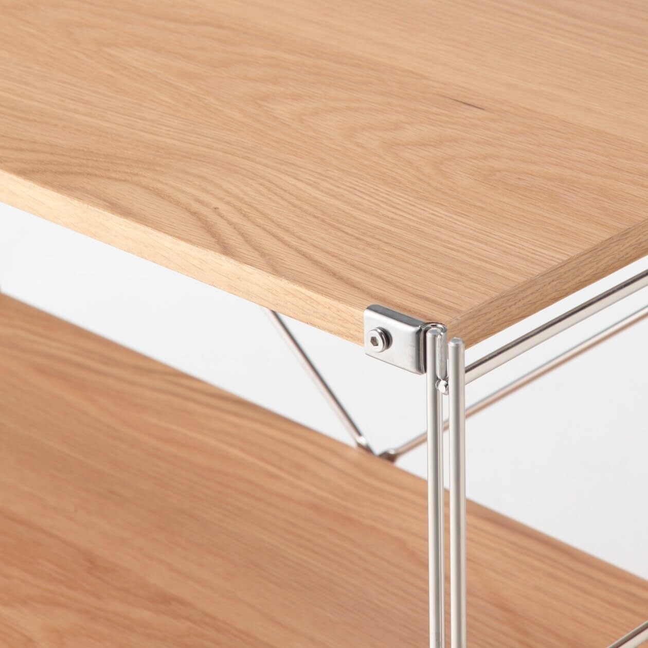 Muji Stainless steel unit shelf & Oak shelf set Wide 86×41×120cm 83266998