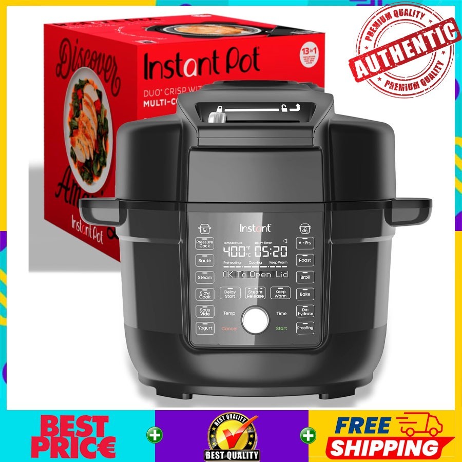 Instant Pot Duo Crisp Ultimate Lid 13-in-1 Air Fryer & Pressure Cooker 6.5-Qt