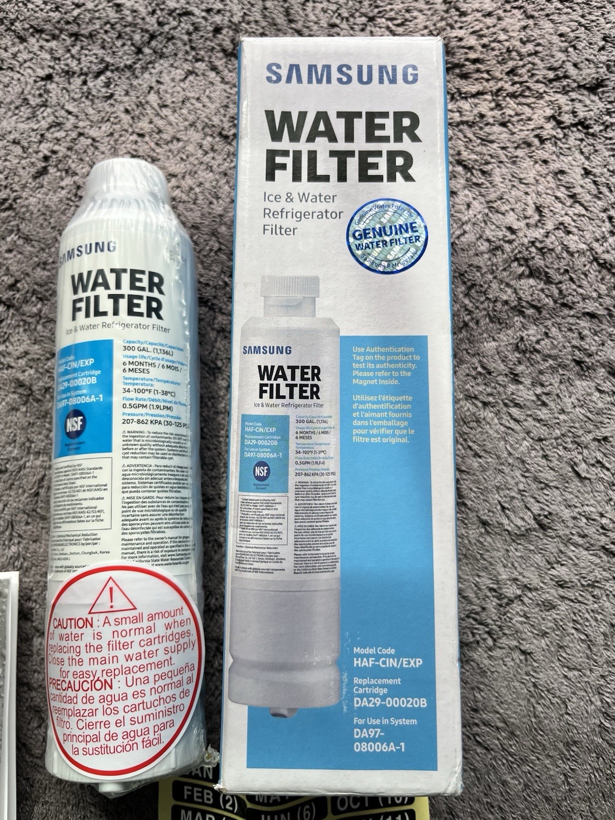 Samsung DA29-00020B HAF-CIN/EXP Refrigerator Ice & Water Filter Genuine New