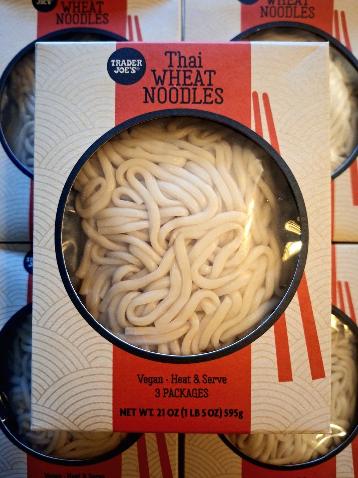 (2 PACK) Thai Wheat Noodles 42oz. Vegan. Udon Style Noodle. Trader Joe’s