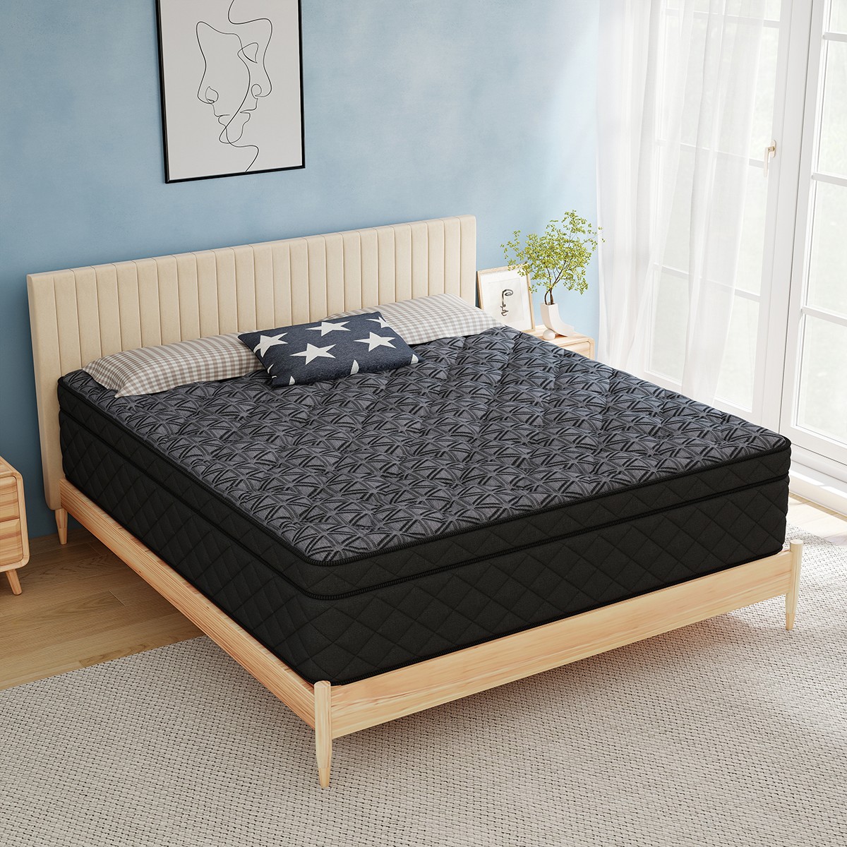 12″ 14″ Twin Full Queen King Mattress In a Box Pocket Spring Gel Memory Foam