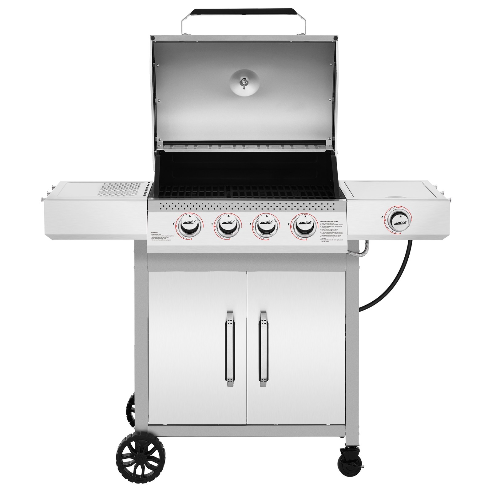 Royal Gourmet 4-Burner Gas Grill with Side Burner,49000 BTU for Backyard Cooking