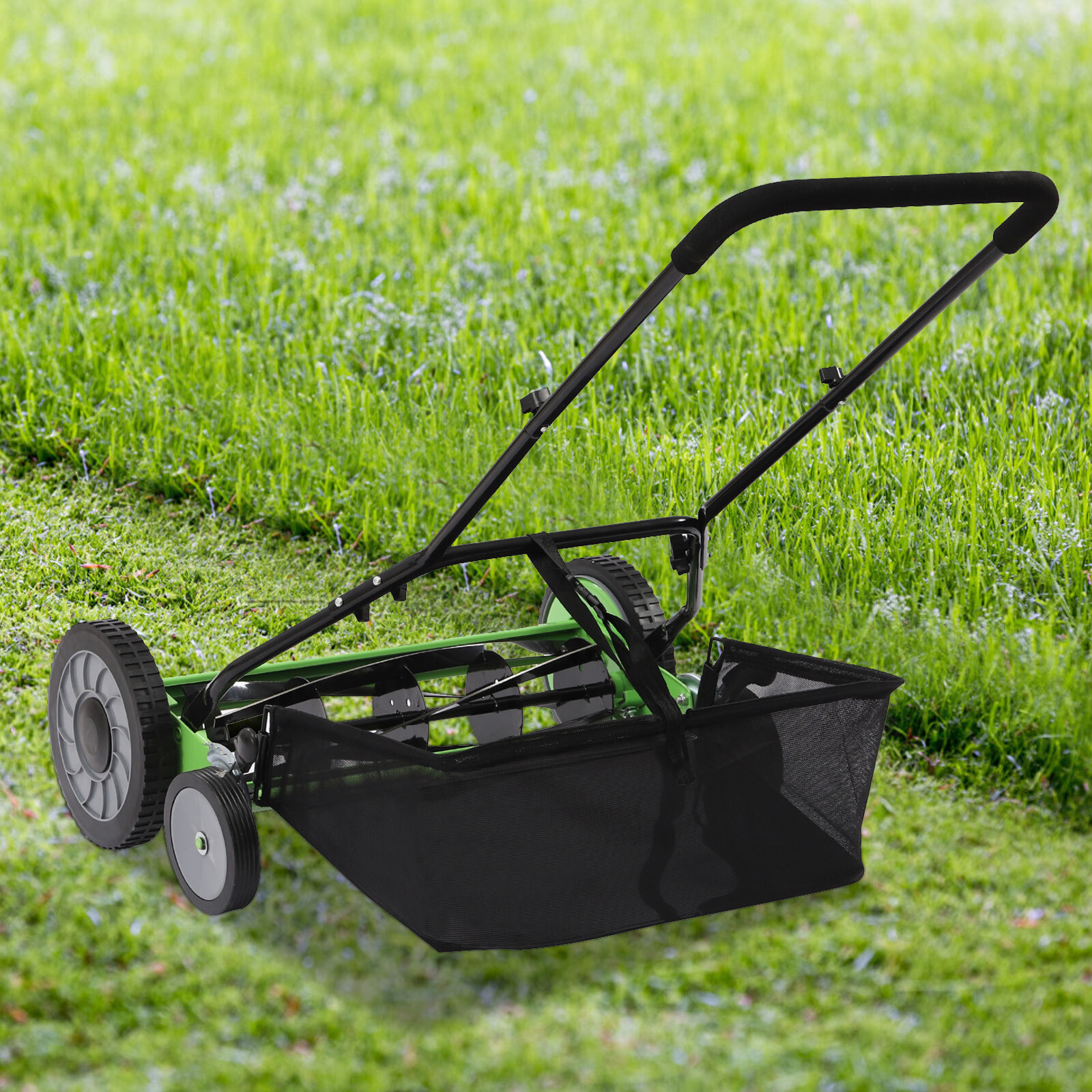 20″ Lawn Mower Grass Cutter Machine with Collection BoxPush Reel Mower 5-Blade