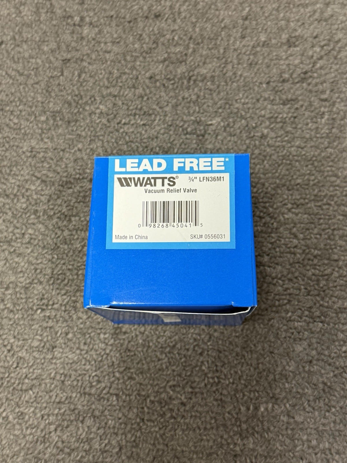 Watts LFN36M1 Lead Free Vacuum Relief Valve 3/4 in MPN LFN36M1 Key Feature