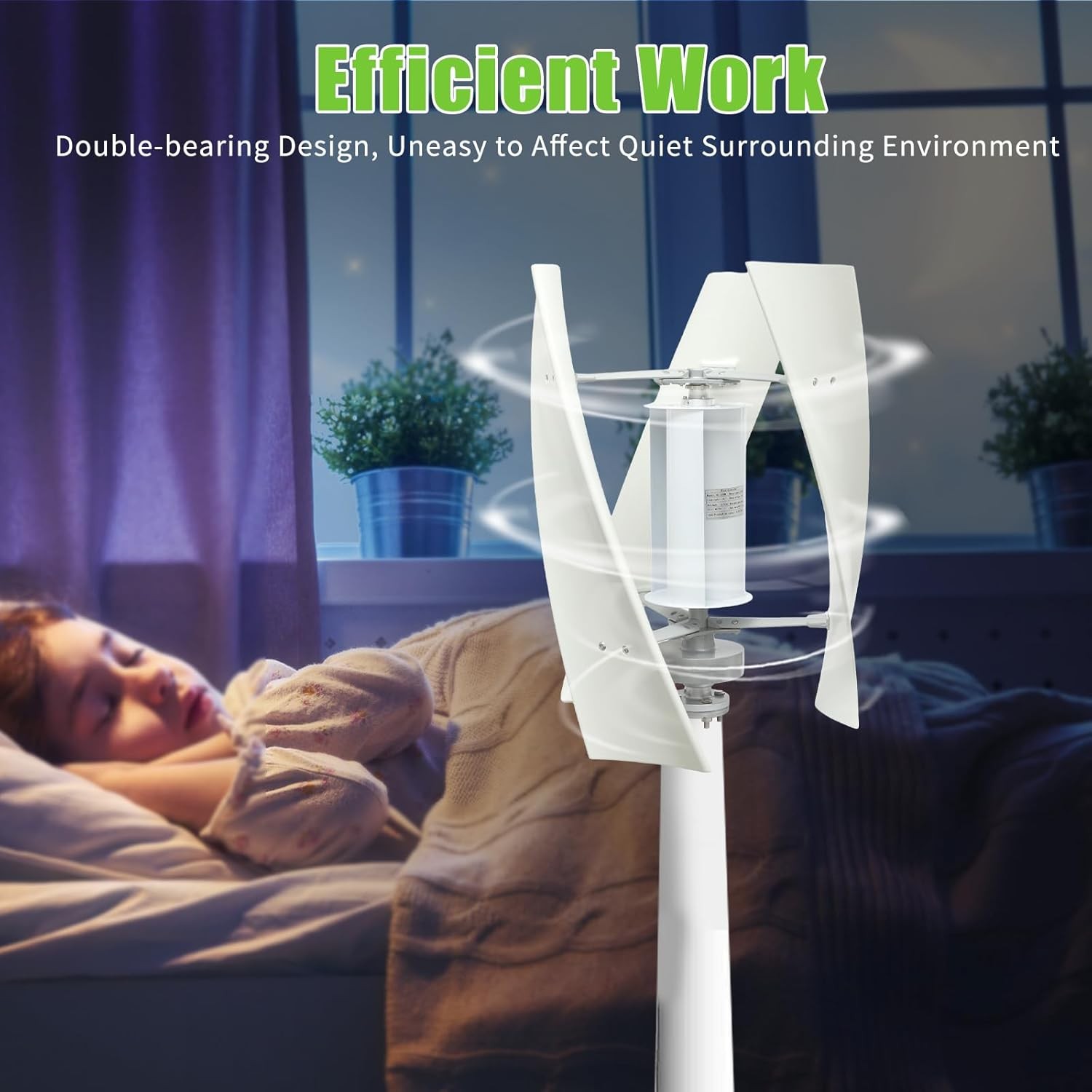 3000W Wind Turbine Generator Vertical Axis Turbines Outdoor & Industrial Power