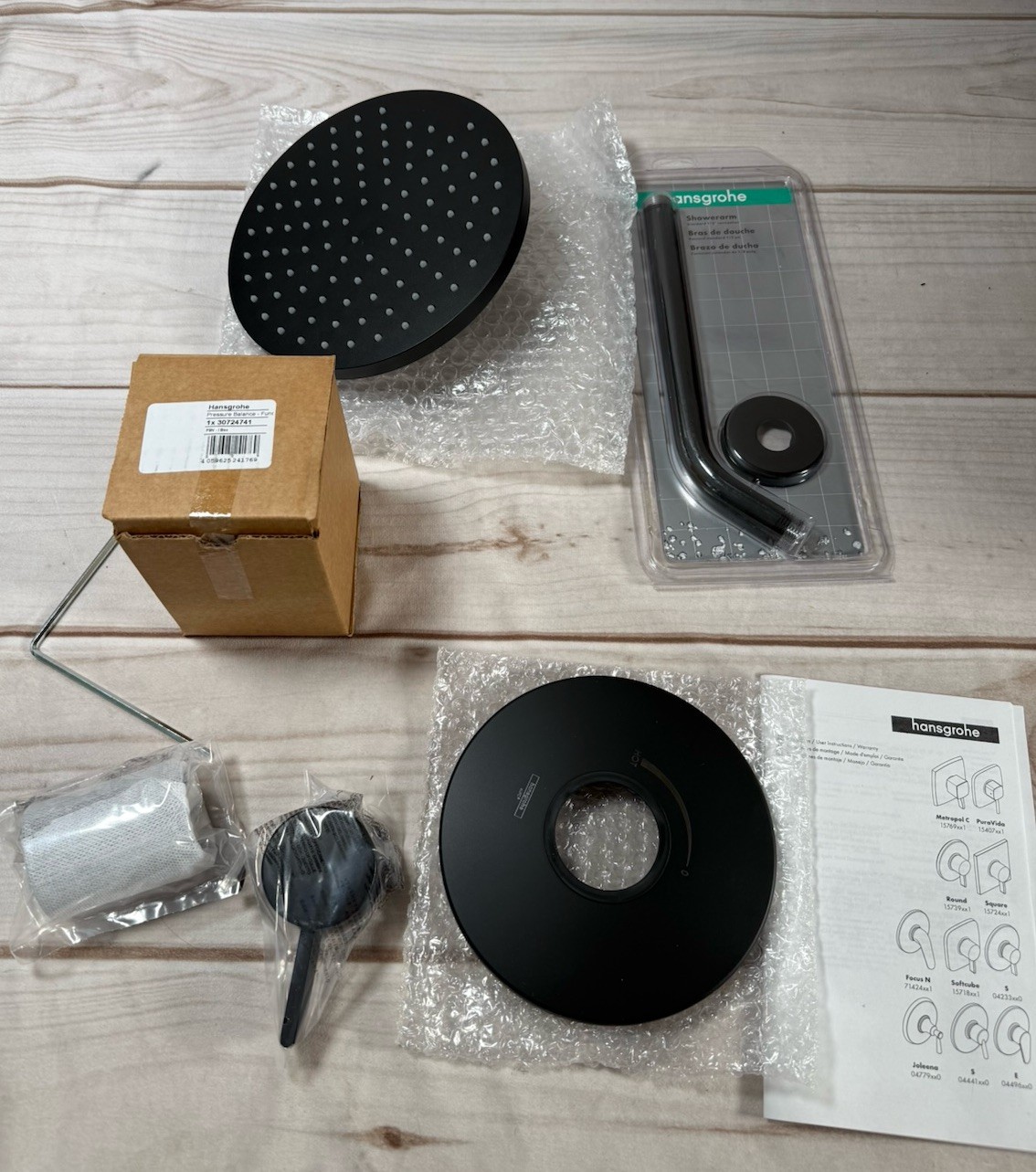 Hansgrohe 30381267 Shower Faucet Trim/Shower Head/Showerarm – Matte Black READ