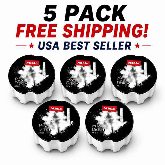 5 Pack Power Disks All in 1 Dishwasher Detergent Compatible with AutoDos System
