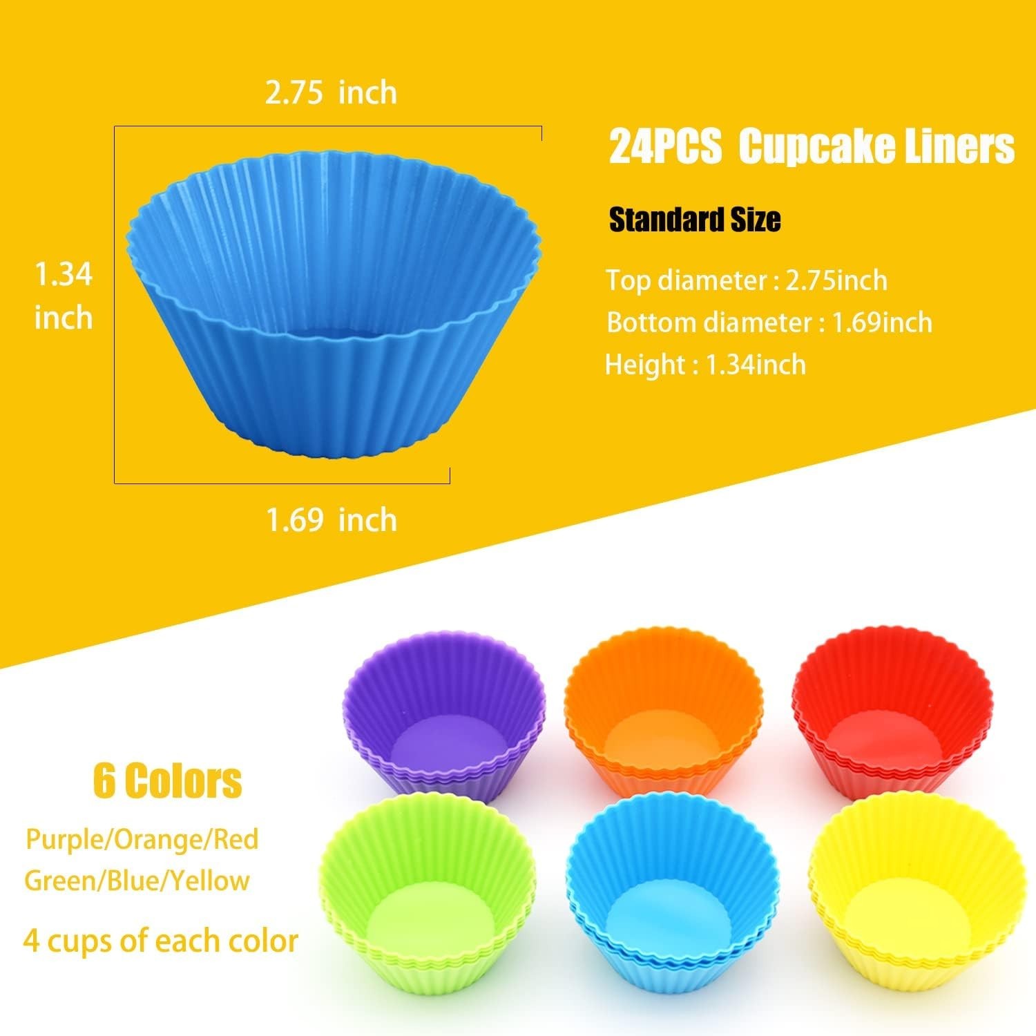 Reusable Silicone Muffin Cups – Easy Clean Non-Stick Bakeware Set