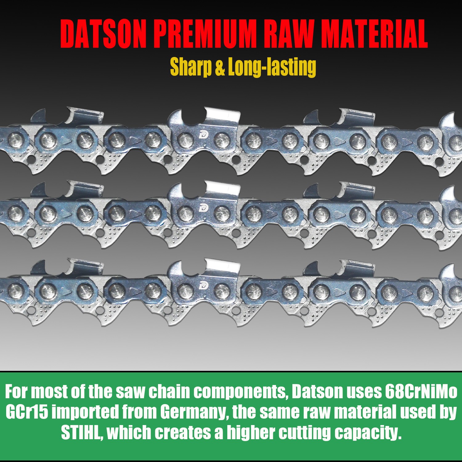 3PC 16″ Chainsaw Chain for Milwaukee 2727-20,2727-21HD M18,FUEL 16 in,49-16-2715