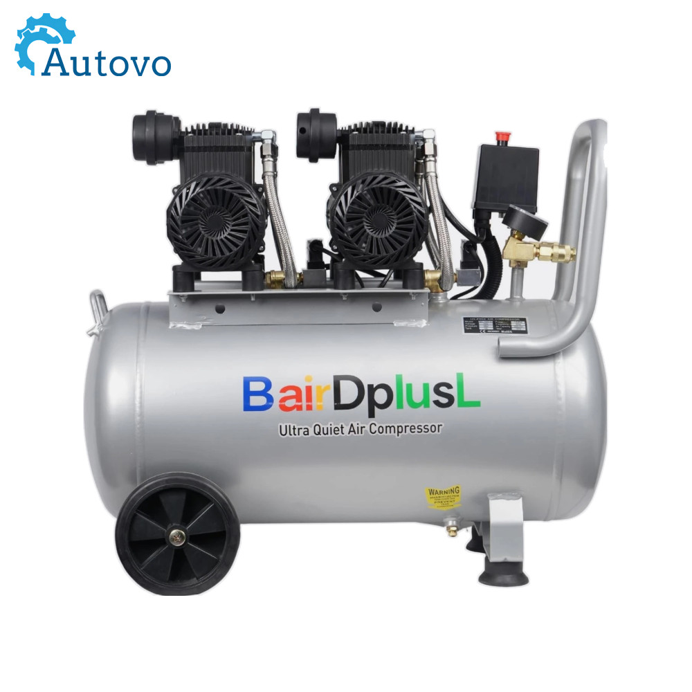 1.5HP 8.8CFM Oil-Free Air Compressor 14.5Gal Ultra Quiet 70dB Portable 110V Unit