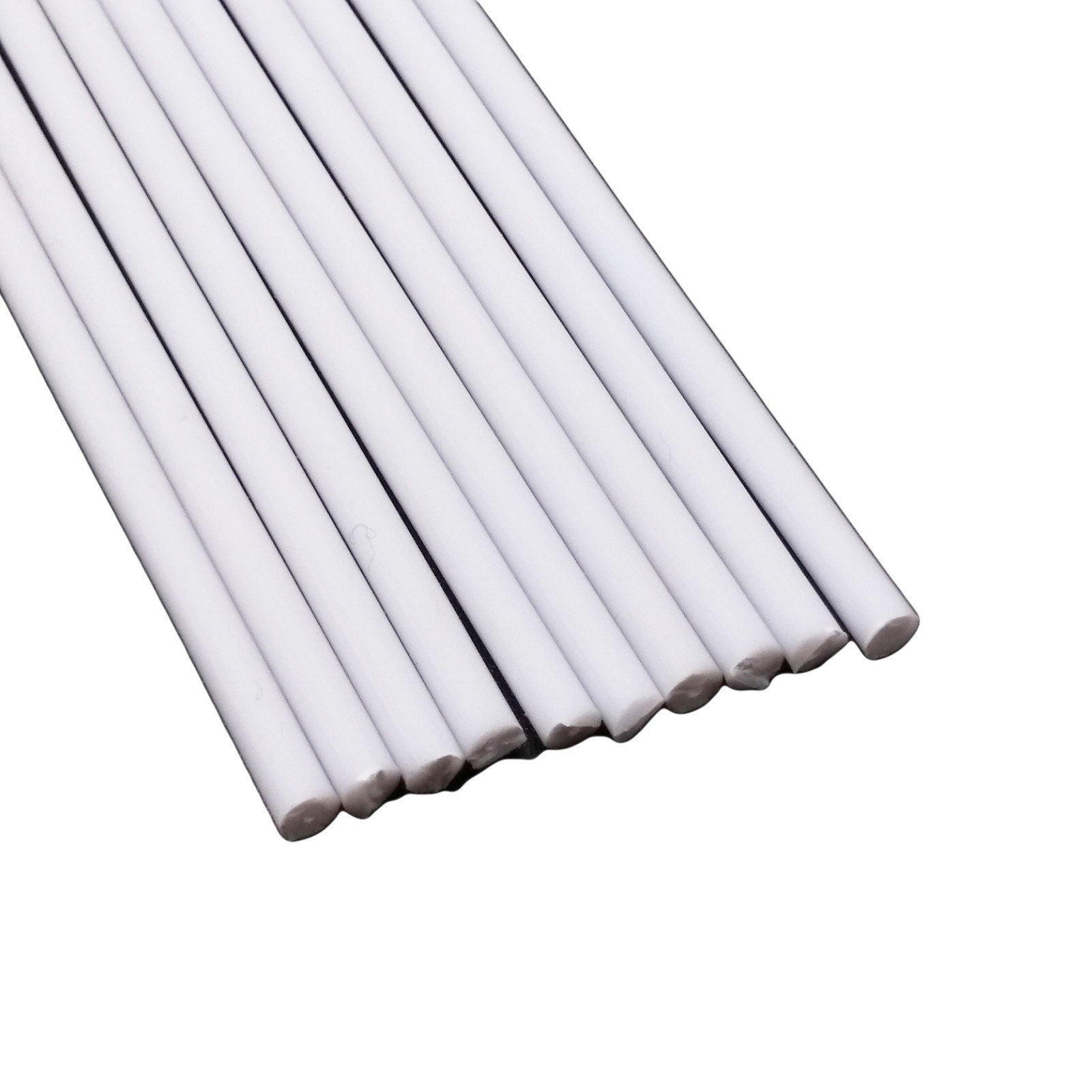 US Stock 10x ABS Styrene Plastic Round Bar Rod Dia 3mm length 9.8″ 250mm White