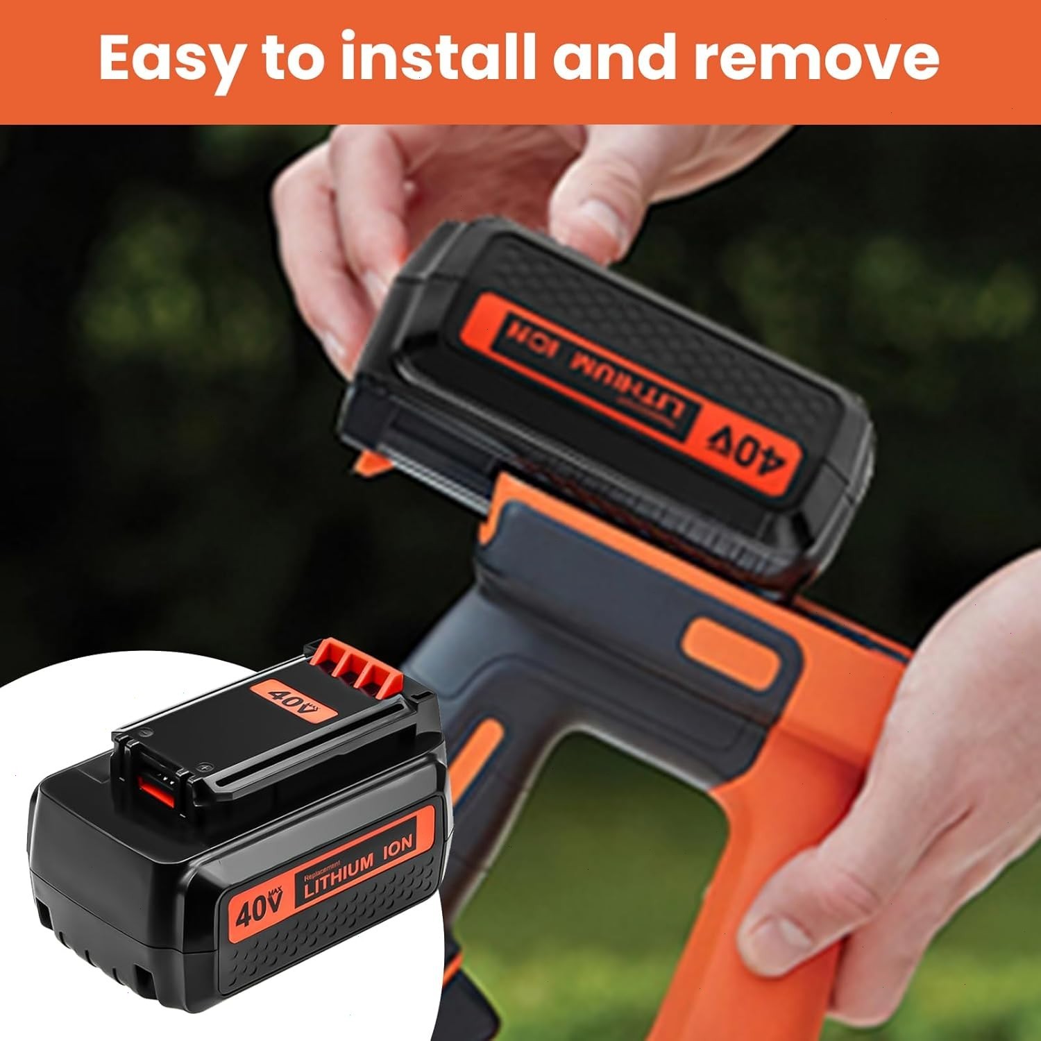 40V 2.0Ah for Black Decker 40 Volt Max Lithium Battery / Charger LBXR36 LBX2040