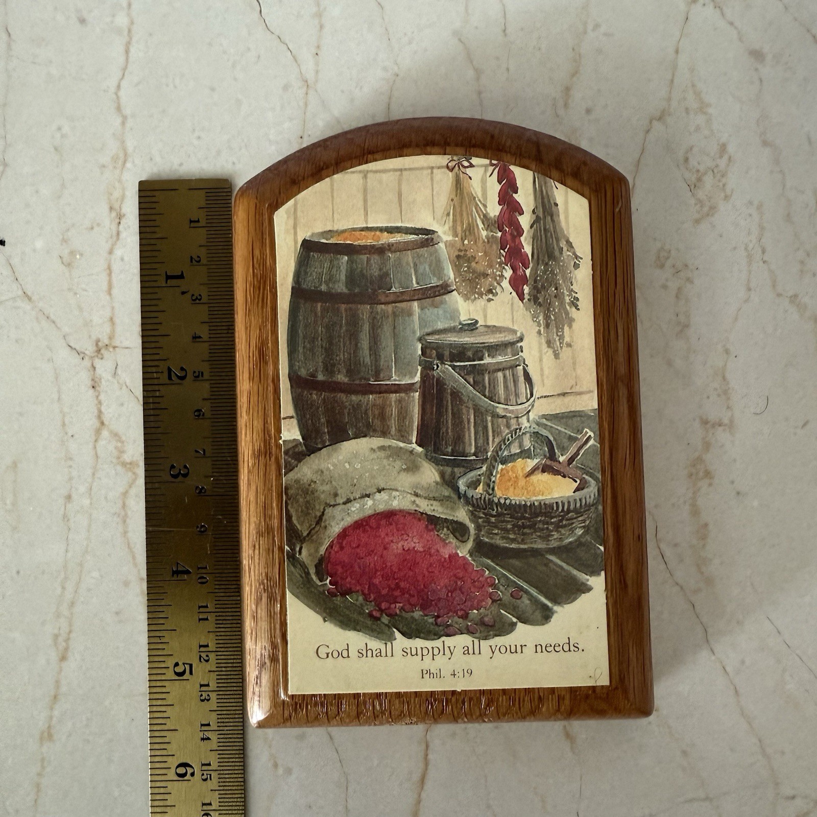 Vintage God Shall Supply All Your Needs Wall Plaque Small Kitchen