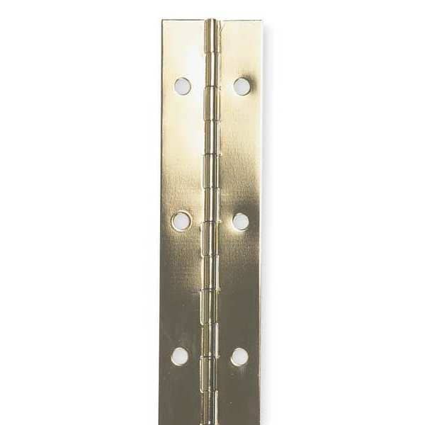 Piano Hinge 6ft Steel Bright Brass Full Surface Continuous Hinge 1-1/2in