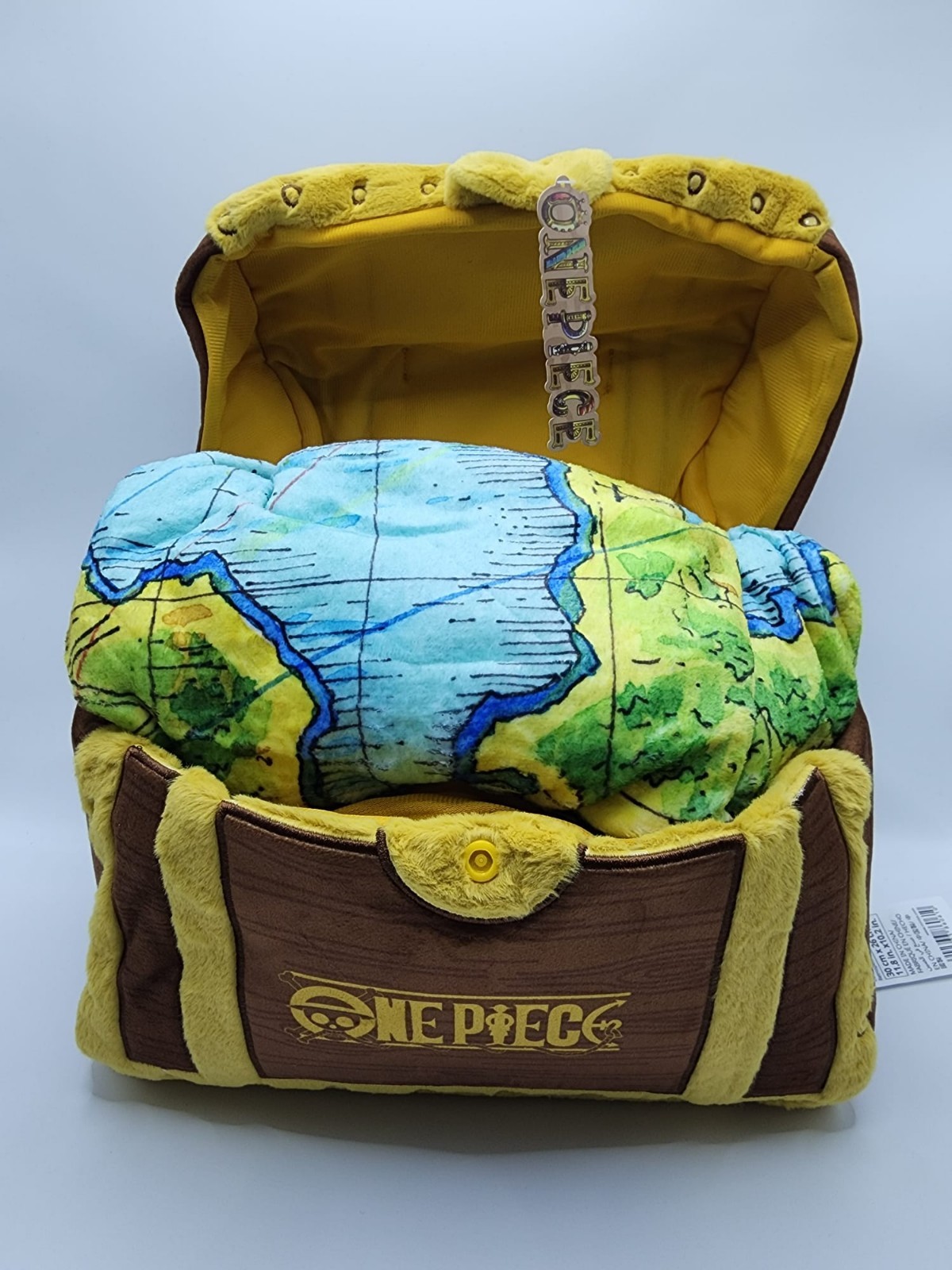 MINISO x One Piece Treasure Chest Blanket Bag Grand Line Map Plush New w Tags