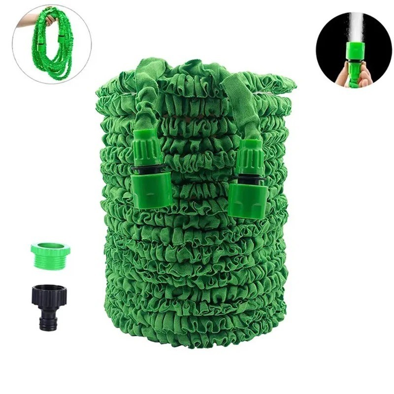 Expanding Expandable Flexible Garden Water Hose w Spray Nozzle 25, 50, 75, 100FT