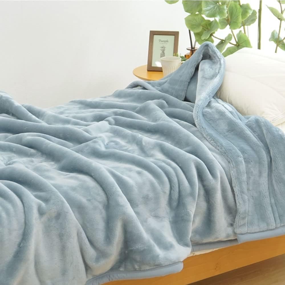 Romance Kosugi Double-Layered Acrylic Blanket Japan Single 140x200cm Blue 2.6kg