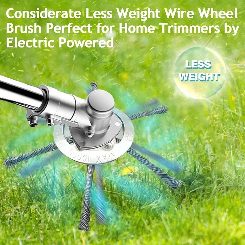 2pcs Steel Wire Grass Trimmer Head Tool Kit Lawn Mower Weeding Head Brush Cutter