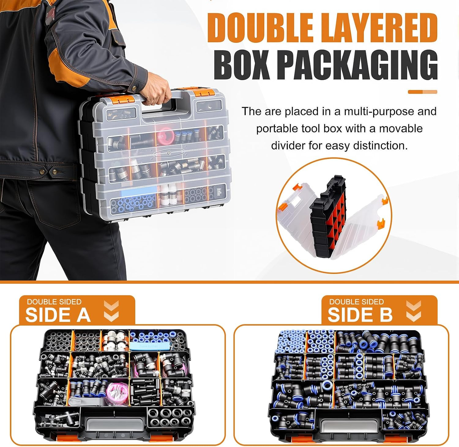 324PCS Quick Connect Air Hose Fitting Assortment Kit | Fit 1/8,1/4,5/16,3/8,1/2