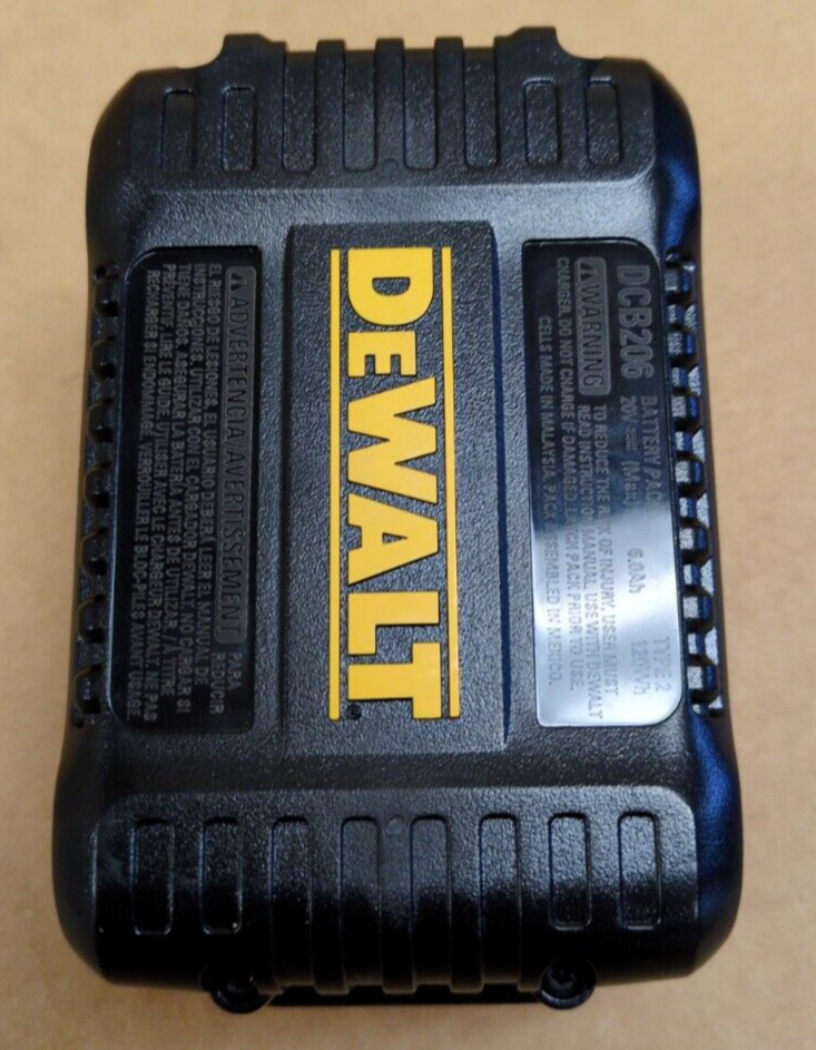 (DCB206) DEWALT 20V MAX Lithium-Ion Premium Battery Pack 6.0Ah Genuine OEM