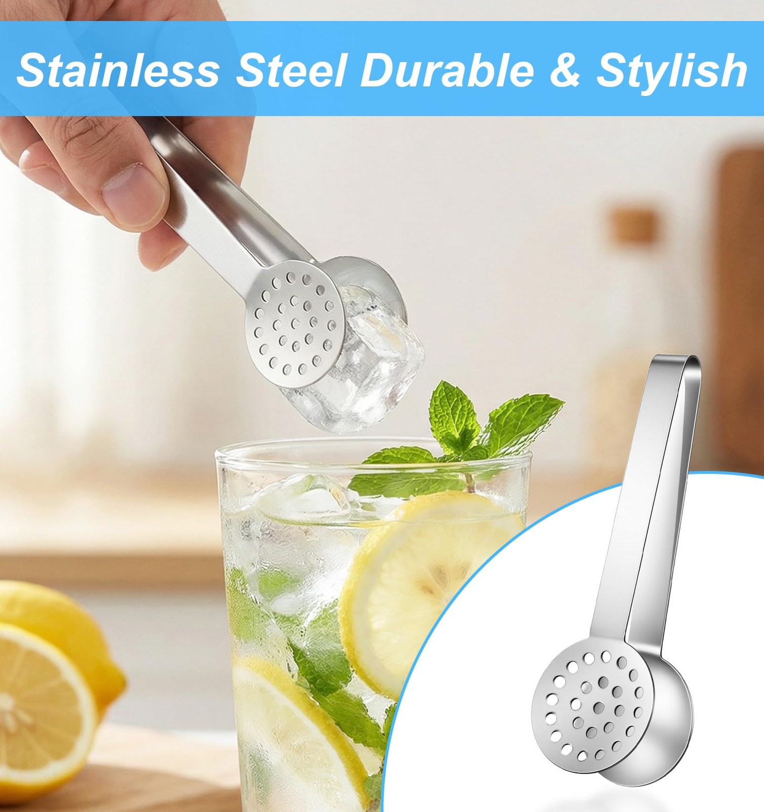 2PCS Tea Bag Squeezer, 6.6 * 1.8 Inch Stainless Steel Teabag 6.1in, Silver