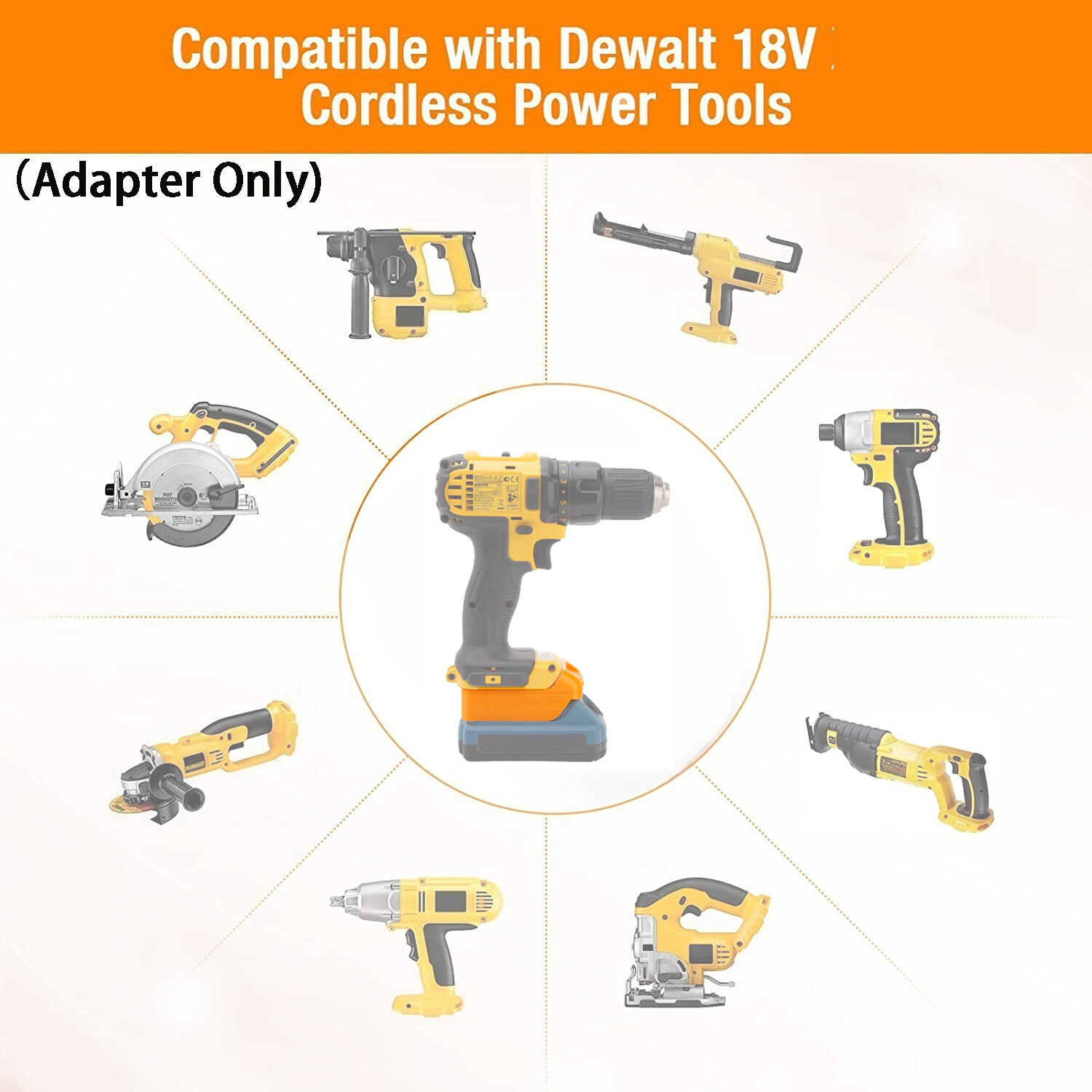 New Adapter For Hercules 20V Li-ion Battery to For Dewalt 20V Cordless Tools