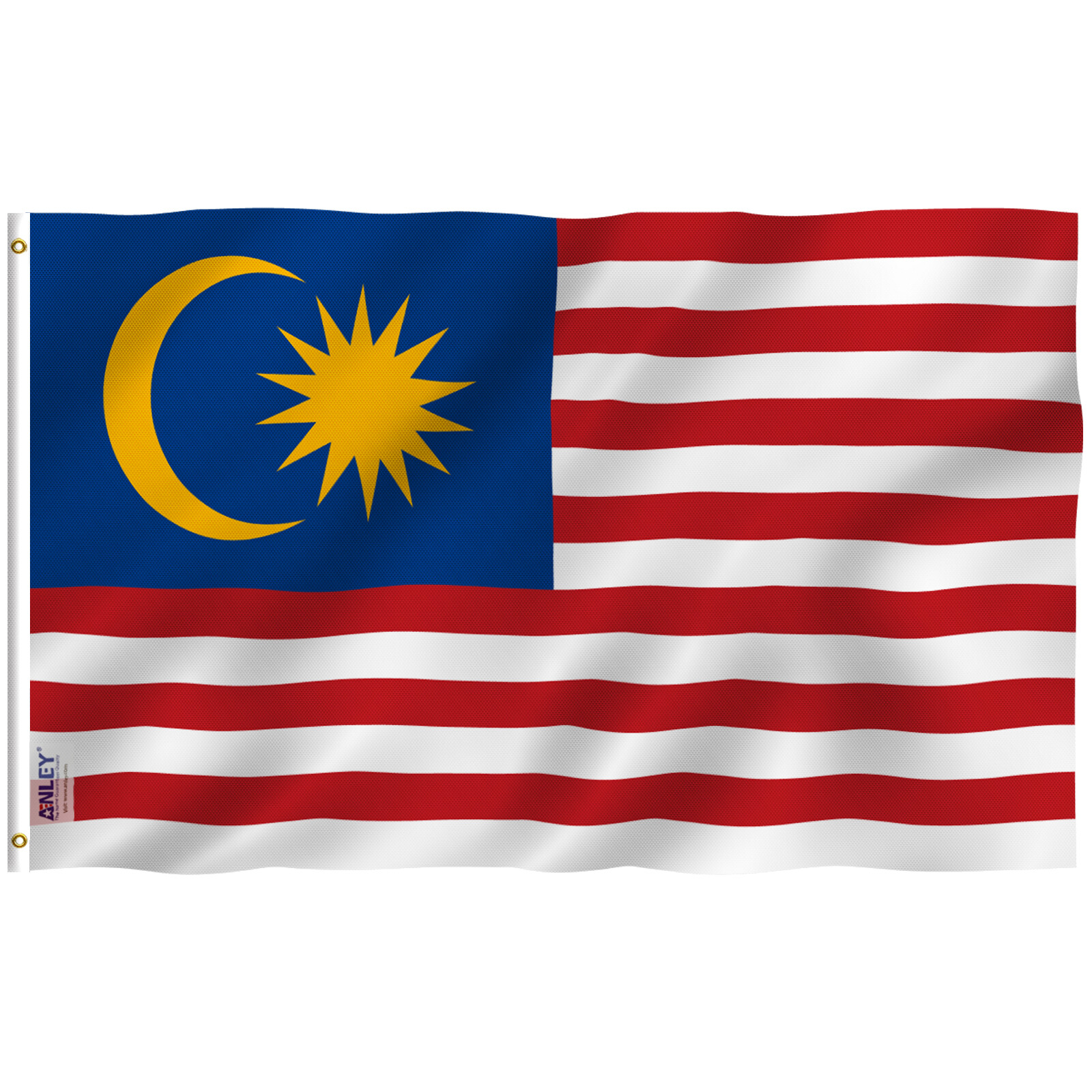 Anley Fly Breeze 3×5 Foot Malaysia Flag – Malaysia Flags Polyester