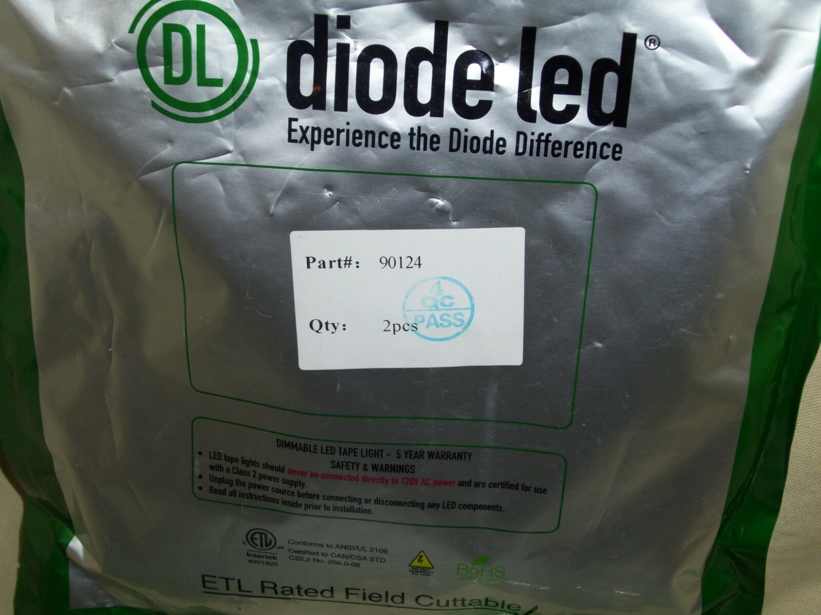 DIODE LED TAPE LIGHT & 2-WAY SPLITTER! 75″-79″ TAPE LENGTH #90124