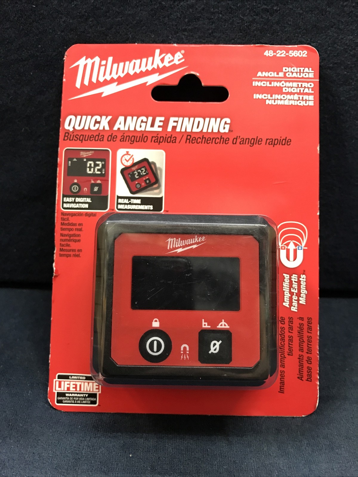 Milwaukee 48-22-5602 Cordless Digital Angle Gauge w/ Carrying Case